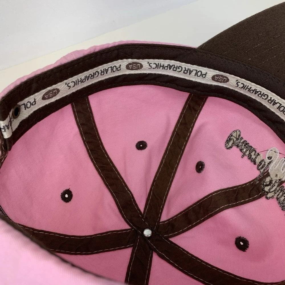 Crater of Diamonds State Park Hat Women Pink Brown Adjustable Strap Baseball Cap